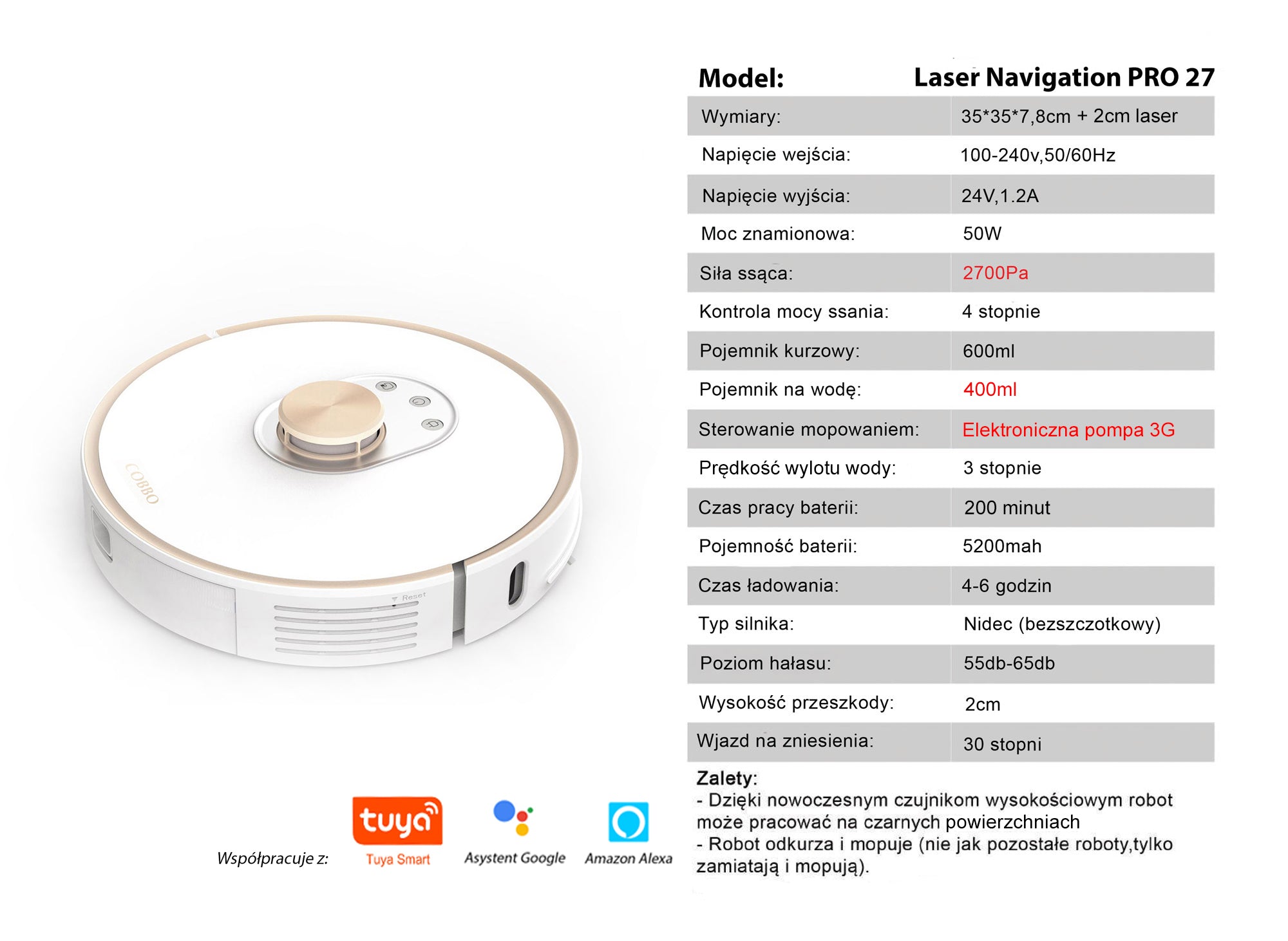COBBO PRO27 Robot Mop and Vacuum - ClicBox